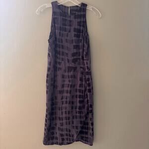 La Fee Verte Silk Sleeveless Watercolor Dress